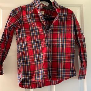 Crewcuts boys size 8 red and blue plaid shirt